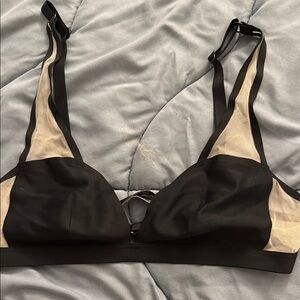 Black and Cream Women's Bra